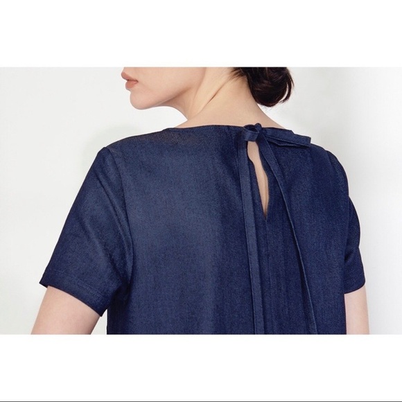 Cuyana White Strappy back tie Top poplin boho chic xs preppy boxy - Picture 4 of 14